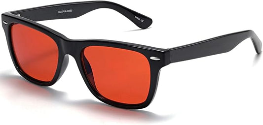 ViewJoy Sleep Glasses 99.9% Blue Light Glasses Dual AR Coatings Amber Orange Lens for Computer Gaming Reduce Eyestrain