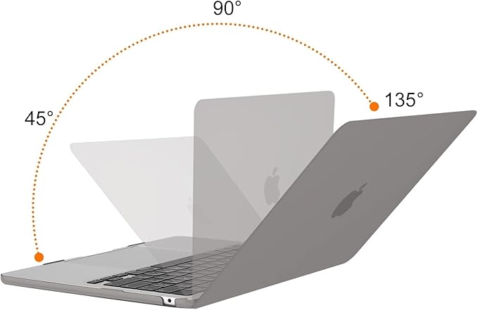 MOSISO Compatible with MacBook Air 13 inch Case M5 2026 M4 2025 M3 M2 2024-2022 A3449 A3240 A3113 A2681, Hard Shell&Keyboard Cover&Screen Film&Type C for MacBook Air 13.6 inch Case, Gray