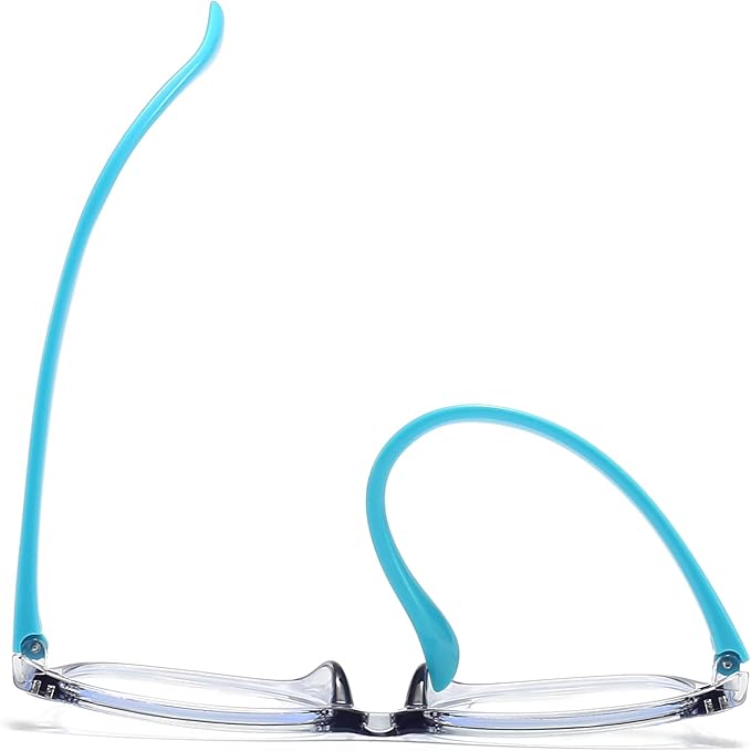FANNYGO 1 Pack kids Blue Light Blocking Glasses For Girls And Boys Computer Blue Light Blocking Glasses For Age 3-11 (Light blue)