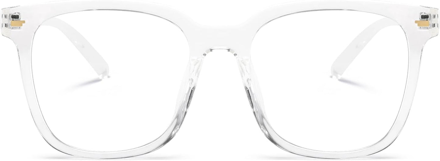 PANNER Oversized Square Blue Light Blocking Glasses for Women Men Anti Glare Reduce Eyestrain Computer Glasses