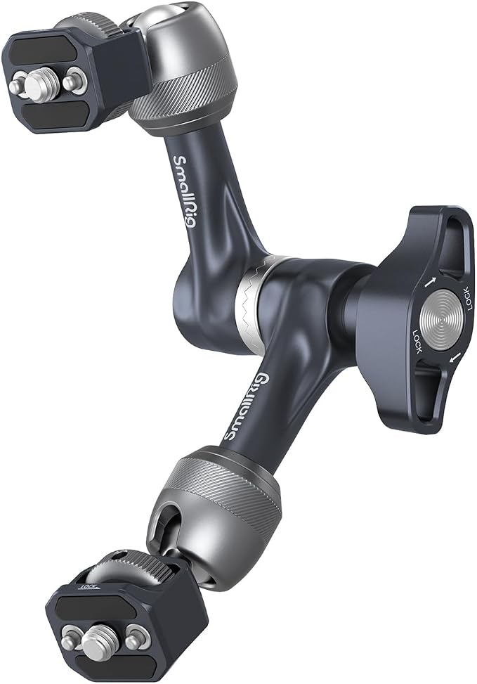 SMALLRIG 7" Rosette Magic Arm, Camera Monitor Mount, Articulating Arm with 1/4"-20 Screws and Anti-Twist Pins, Max Load Capacity 3.5kg Friction Arm, for Cameras, Monitors, LED Lights and Phones by SmallRig