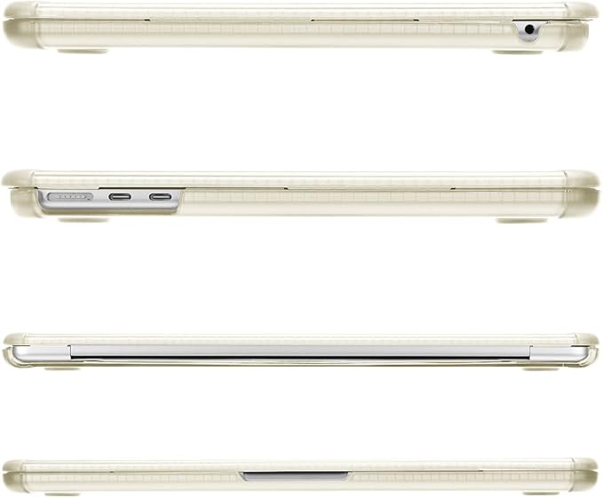 MOSISO Compatible with MacBook Air 13 inch Case M5 2026 M4 2025 M3 M2 2024-2022 A3449 A3240 A3113 A2681,3 in 1 Kit Crack-Resistant Heavy Duty Protective Plastic Hard Case with TPU Bumper, Beige