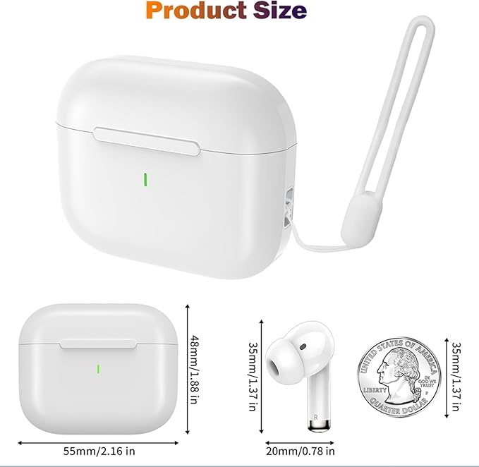 Wireless Earbuds with Active Noise Cancelling, Bluetooth 5.3 Headphones with Charging Case, in-Ear Earbud Built-in Mic, IPX7 Waterproof, 40H Playtime Hi-Fi Stereo for iOS Android Phones