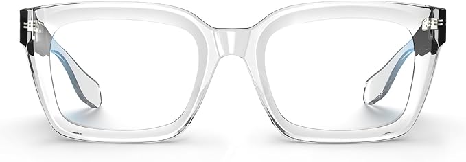 VISOONE Chunky Square Blue Light Blocking Glasses with Anti Computer Glare for Working Women Men MONTANA