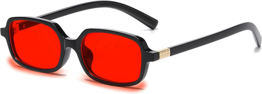 Breaksun Retro Rectangle Glasses for Women Men Small Square Blue Light Blocking Glasses Vintage Eyeglasses