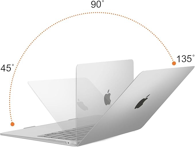 MOSISO Compatible with MacBook Air 13 inch Case M1 Chip 2021-2018 Release A2337 A2179 A1932, Plastic Hard Shell&Keyboard Cover&Screen Film&Storage Bag for MacBook Air 13.3 inch Case, Frost