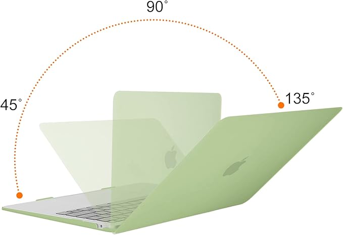 MOSISO Compatible with MacBook Air 13 inch Case M1 Chip 2021-2018 Release A2337 A2179 A1932, Plastic Hard Shell&Keyboard Cover&Screen Film&Storage Bag for MacBook Air 13.3 inch Case, Chartreuse