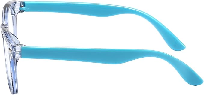 FANNYGO 1 Pack kids Blue Light Blocking Glasses For Girls And Boys Computer Blue Light Blocking Glasses For Age 3-11 (Light blue)