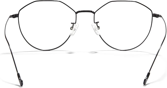 Cyxus Blue Light Glasses for Men and Women, Round Metal Frame Computer Eyeglasses for Office, Gaming, Reading 8090