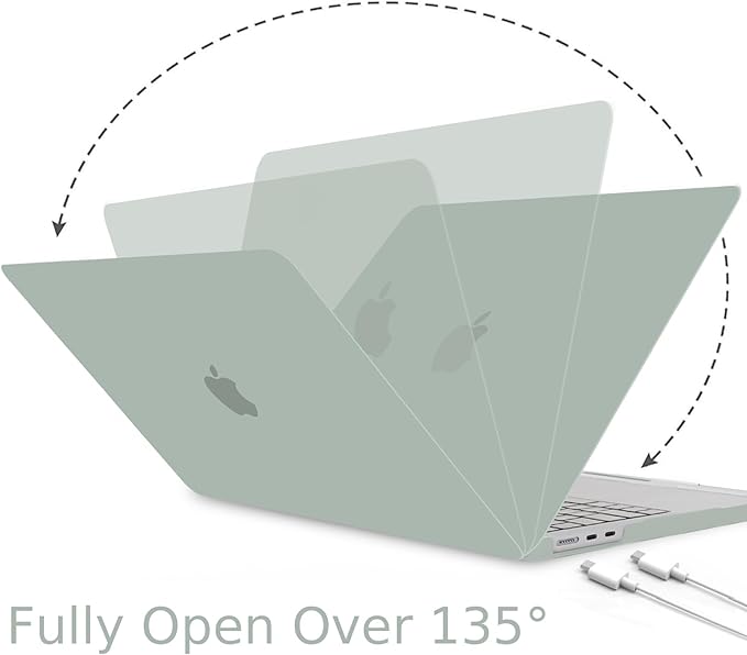 B BELK Compatible with MacBook Air 13.6 inch Case M5 2026 2025 2024 2023 2022 M4 M3 M2 A3449 A3240 A3113 A2681 Liquid Retina Display, Plastic Hard Shell +Keyboard Cover+Screen Protector, Antique Green