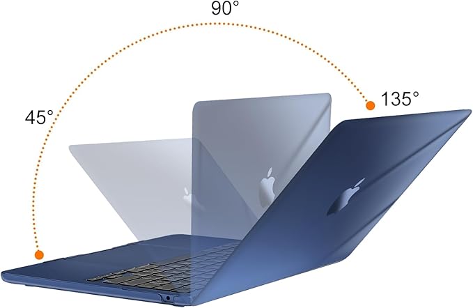 MOSISO Compatible with MacBook Air 13 inch Case M5 2026 M4 2025 M3 M2 2024-2022 A3449 A3240 A3113 A2681,Hard Shell&Keyboard Cover&Screen Film&Pouch for MacBook Air 13.6 inch Case, Crystal Midnight