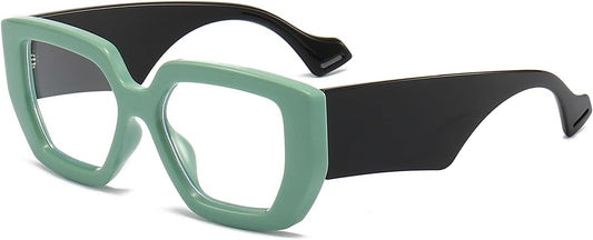 AIEYEZO Thick Frame Blue Light Glasses Men Women, Fashion Square Computer Eyeglass Anti Eyestrain & Prevent Headache