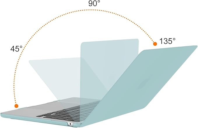MOSISO Compatible with MacBook Air 13 inch Case M5 2026 M4 2025 M3 M2 2024-2022 A3449 A3240 A3113 A2681, Hard Shell&Keyboard Cover&Screen Film&Type C for MacBook Air 13.6 inch Case, Aquamarine