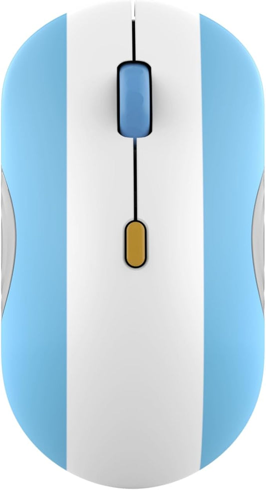 Lenovo 350 Bluetooth Silent Mouse (Fan Edition), Wireless Ergonomic Ambidextrous Design, Bluetooth 5.3, Adjustable DPI up to 2400, 36 Month Battery Life, Recycled Materials, Argentina Flag