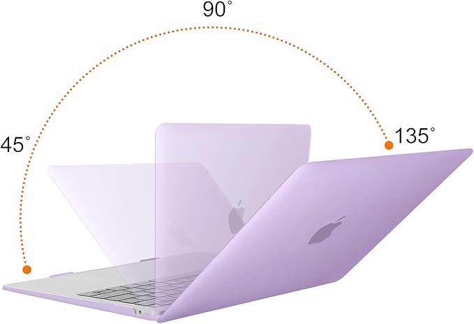 MOSISO Compatible with MacBook Air 13 inch Case M1 Chip 2021-2018 Release A2337 A2179 A1932, Plastic Hard Shell&Keyboard Cover&Screen Film&Storage Bag for MacBook Air 13.3 inch Case, Light Purple