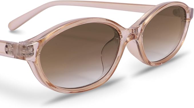 GUVIVI Retro Oval Sunglasses for Women Chic Cat Eye 90s Sunnies Lightweight Narrow Shades Trendy UV protection Sun Glasses