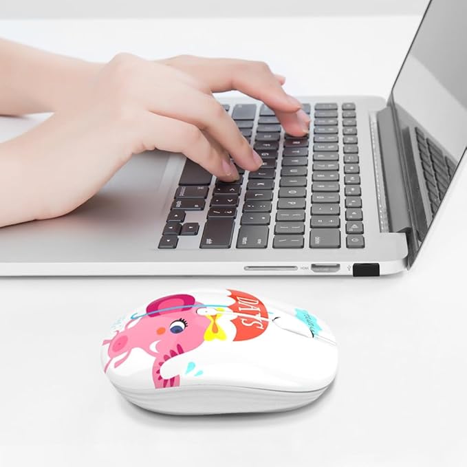 JUHOO Wireless Mouse with Nano Receiver for PC, Laptop, Notebook, Computer, MacBook, Less Noise, Portable Mobile Optical Mice
