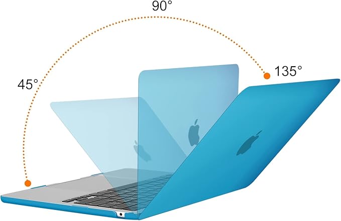 MOSISO Compatible with MacBook Air 13 inch Case M5 2026 M4 2025 M3 M2 2024-2022 A3449 A3240 A3113 A2681, Hard Shell&Keyboard Cover&Screen Film&Type C for MacBook Air 13.6 inch Case, Aqua Blue
