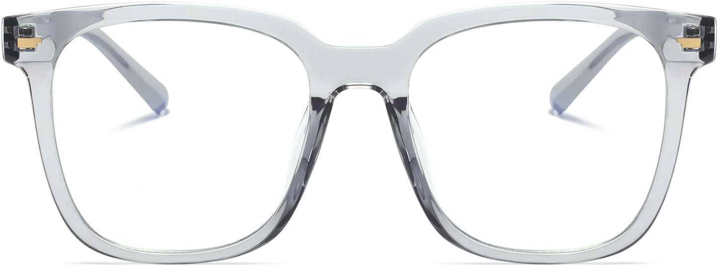 PANNER Oversized Square Blue Light Blocking Glasses for Women Men Anti Glare Reduce Eyestrain Computer Glasses