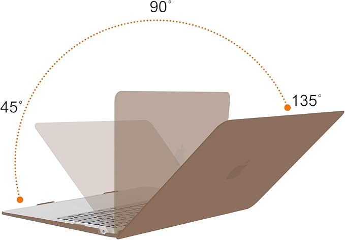 MOSISO Compatible with MacBook Air 13 inch Case M1 Chip 2021-2018 Release A2337 A2179 A1932, Plastic Hard Shell&Keyboard Cover&Screen Film&Storage Bag for MacBook Air 13.3 inch Case, Caramel Brown