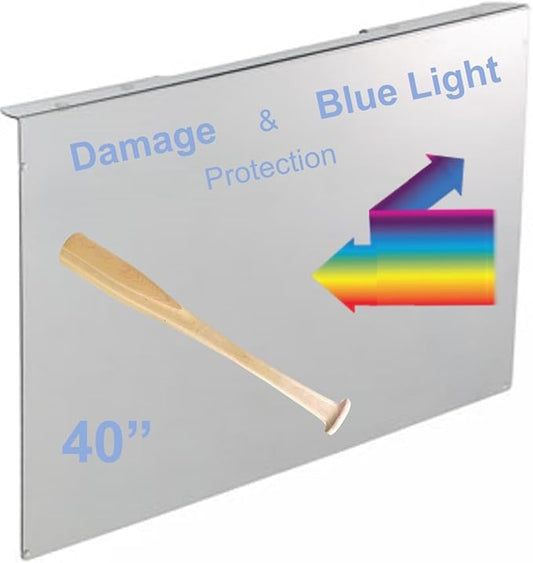 VizoBlueX 40 inch Blue Light and Damage TV Screen Protector. Protection Shield & Anti-Blue Light Filter Blocking UV for LCD LED 4K OLED QLED (35.3 x 20.5 inch)