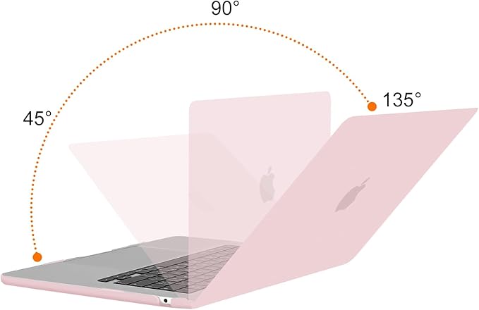 MOSISO Compatible with MacBook Air 13 inch Case M5 2026 M4 2025 M3 M2 2024-2022 A3449 A3240 A3113 A2681, Hard Shell&Keyboard Cover&Screen Film&Type C for MacBook Air 13.6 inch Case, Baby Pink