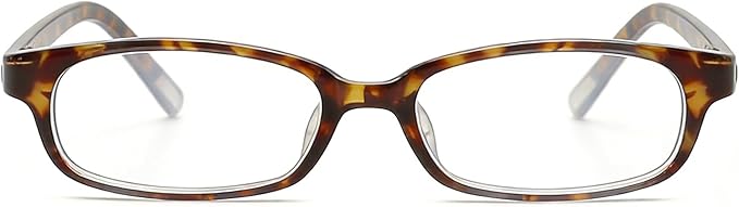 HJSTES Retro Clear Rectangle Glasses for Women Men Fake Blue Light Blocking Lens Narrow Frame Non Prescription Eyeglasses