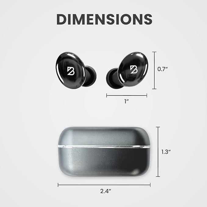 Tempo 30 Wireless Earbuds for Small Ears - Award-Winning Sound, Sweatproof Bluetooth Earbuds, Comfortable Bluetooth Ear Buds for Women, Ice Earphones Small Ear Canals, Long Battery Headphones