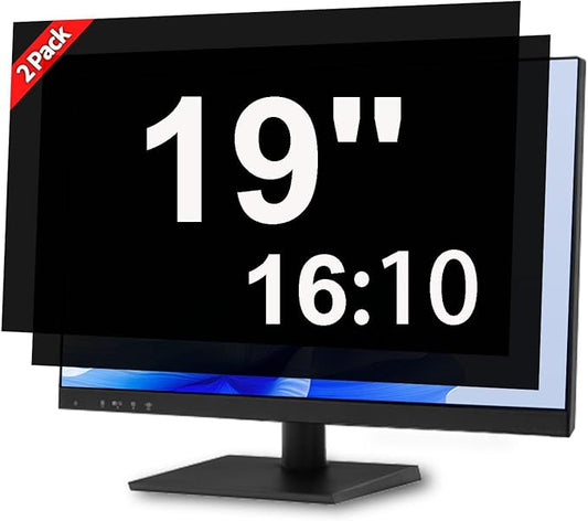 [2 Pack] 19 Inch Privacy Screen for Computer Monitor Blue Light Screen Protector Anti Glare Anti-Scratch Monitor Privacy Shield Screen 19 Inch 16:10 Aspect Ratio