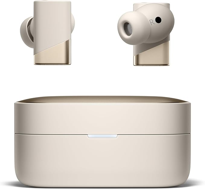 Status Pro X Wireless Earbuds, Triple Speaker Driver, Hi-Res Audio with LDAC, 52dB ANC, 6 Beamforming Mics with VoiceLoom AI for Clearest Calls (Moonbeam)