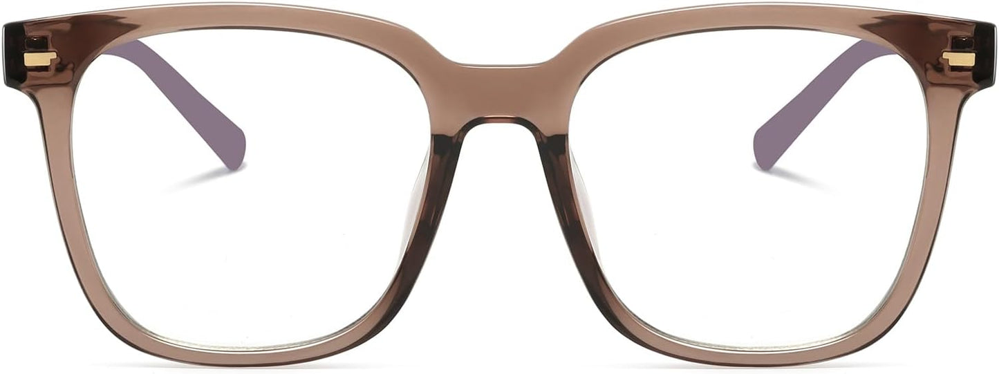 PANNER Oversized Square Blue Light Blocking Glasses for Women Men Anti Glare Reduce Eyestrain Computer Glasses