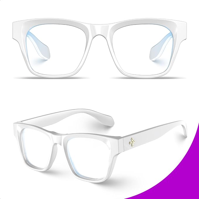 VISOONE Square Blue Light Blocking Glasses TR90 Clear Lens for Women Men BONA