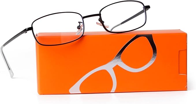 ADE WU Fashion Glasses for Woman Men, Y2k Rectangle Blue Light Glasses 90s Metal Gold Silver Black Fake Glasses