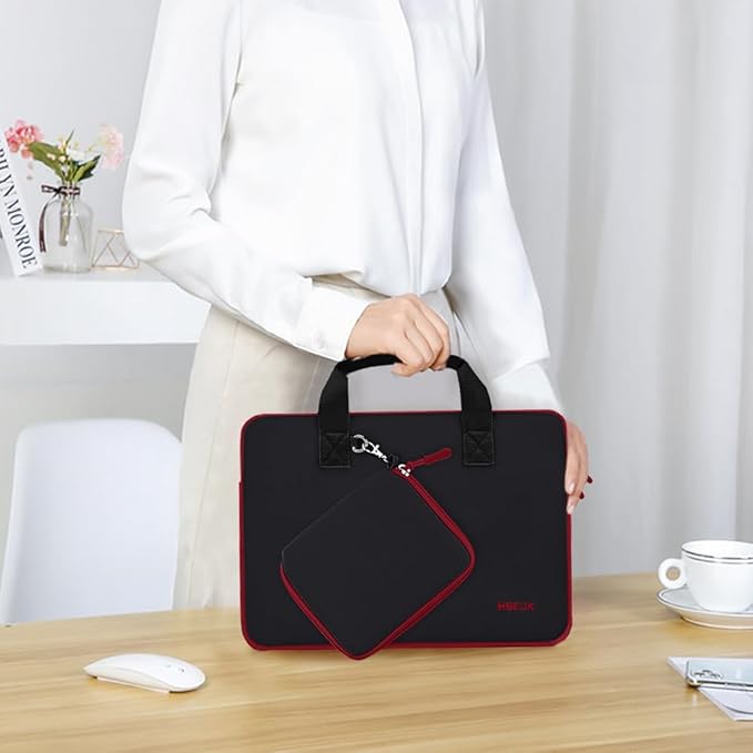 Hseok Laptop Sleeve 14 inch Case with Small Case, Compatible with MacBook Neo 14, MacBook Pro 14 M5/M4/M3/M2/M1, XPS 14 and Most 14 inch Notebooks, Neoprene Computer Handbag,B01RD01