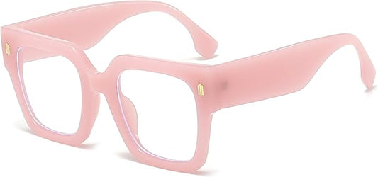 Breaksun Fashion Oversized Blue Light Blocking Glasses for Women Men Trendy Big Square Frame Computer Eyeglasses