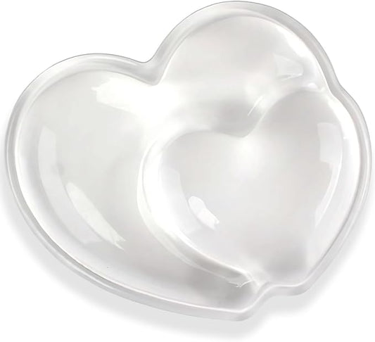 Gel Wrist Rest for Keyboard and Mouse Transparent White Heart Elbow Pad Cushion Ergonomic Cute Clear Cool Mouse Wrist Pad Silicone Non-Slip Support for Computer Gaming Home Office Hand Pillow