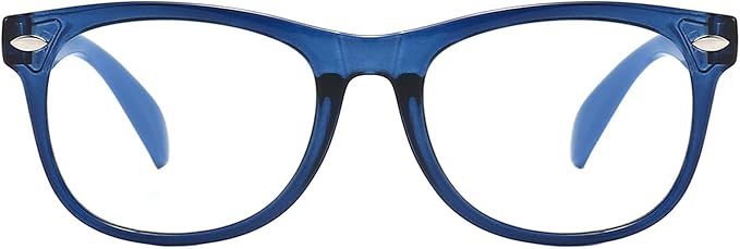 FANNYGO 1 Pack kids Blue Light Blocking Glasses For Girls And Boys Computer Blue Light Blocking Glasses For Age 3-11 (Dark blue)