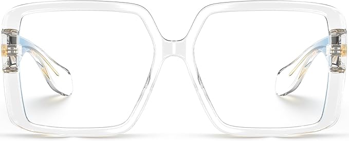 VISOONE Oversized TR90 Blue Light Blocking Glasses Fashion Accessories Non Prescription for Women Harvard