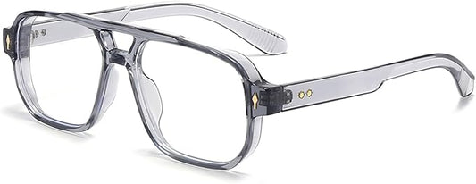 PORADAY Blue Light Blocking Glasses for Women Men 70s Retro Square Aviator Eyeglasses Rectangle Computer Eyewear