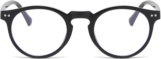 JOVAKIT Round Blue Light Glasses for Women Men Fashion Retro 90s Small Frame Computer Eyeglasses Anti Eyestrain