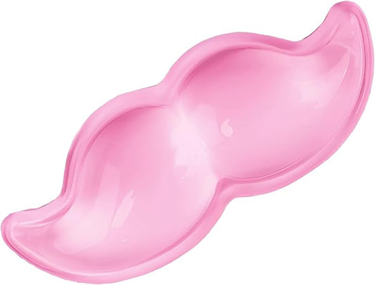 Gel Wrist Rest for Keyboard and Mouse Transparent Pink Mustache Elbow Pad Cushion Ergonomic Cute Clear Cool Mouse Wrist Pad Silicone Non-Slip Support for Computer Gaming Home Office Men Hand Pillow