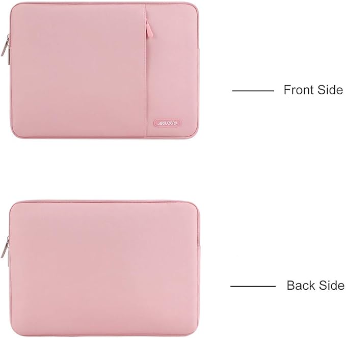 MOSISO Laptop Case 13 inch, Laptop Sleeve Compatible with MacBook Neo/Air/Pro 13 inch with A18/M5/M4/M3/M2/M1 Chip 2026-2016, Polyester Vertical Computer Sleeve Bag with Pocket, Pink