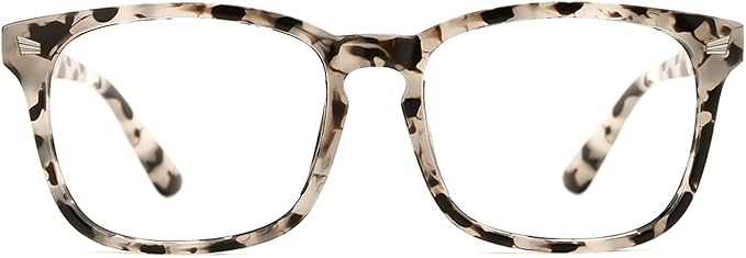 TIJN Blue Light Blocking Glasses for Women Men Square Frame Nerd Eyeglasses Anti Blue Ray Computer Screen Glasses