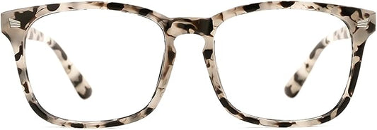 TIJN Blue Light Blocking Glasses for Women Men Square Frame Nerd Eyeglasses Anti Blue Ray Computer Screen Glasses