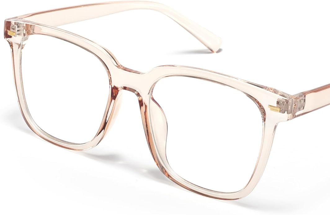 PANNER Oversized Square Blue Light Blocking Glasses for Women Men Anti Glare Reduce Eyestrain Computer Glasses