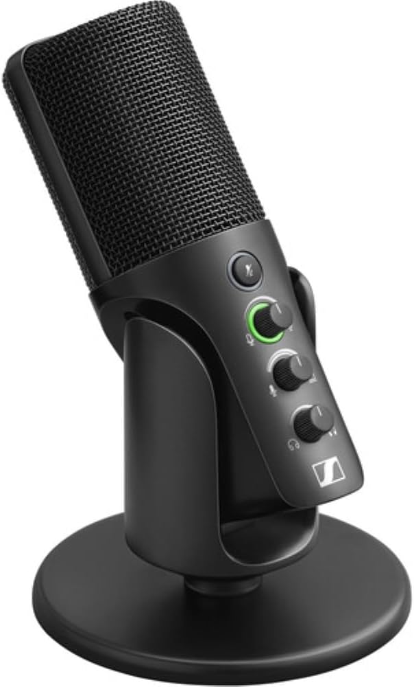 Sennheiser Profile USB Condenser Microphone with Desktop Stand Bundled with Microphone Boom Arm + Wind Screen Pop Filter + Microfiber Cleaning Cloth (4 Items)