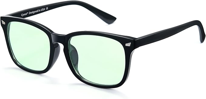 Cyxus Blue Light Glasses Men Women Reduce Eye Strain UV Blocking for Office Work Computer Screen 8082