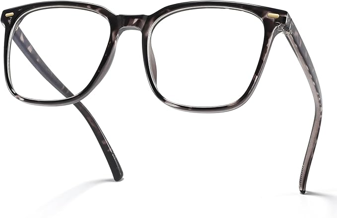 Oversized Square Blue Light Blocking Glasses for Women Men, Anti-Fatigue Computer Monitor Glasses Reduce Eye Strain