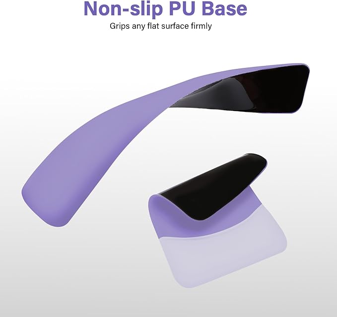 MOSISO Wrist Rest Support for Mouse Pad&Keyboard Set, Rectangular Ergonomic Mousepad Non-Slip Base Home/Office Pain Relief&Easy Typing Pad with Neoprene Cloth&Raised Silicone Lining, Purple