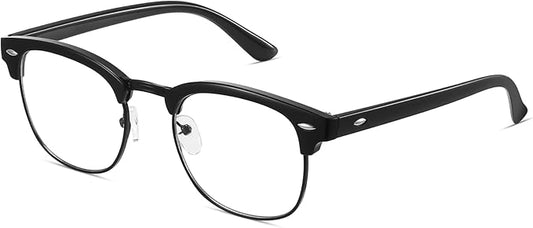 racico Blue Light Glasses for Men Computer - Gaming Blocking Anti Eyestrain, UV Clear Lens Nerd Costume Fake Eyeglasses